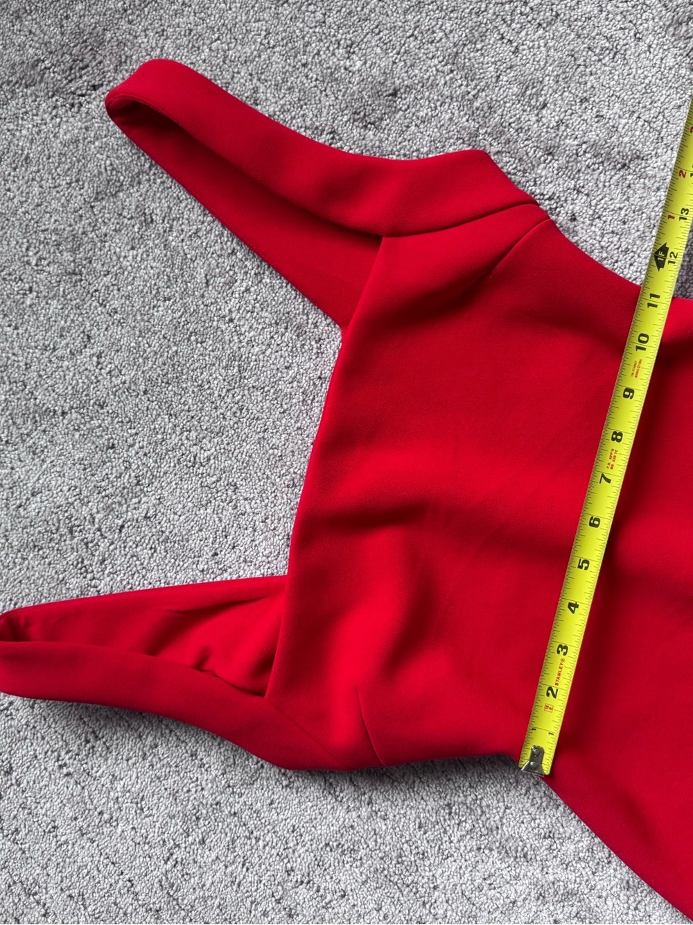Princess Polly Bombshell Red Square Neck Bodycon Mini Dress US 4 - Picture 8 of 9
